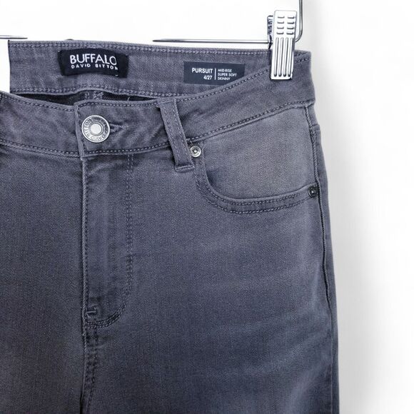 BUFFALO DAVID BITTON Jeans 1149879 Mid Rise Super Soft Skinny Gray Size 4/27 - Picture 7 of 12